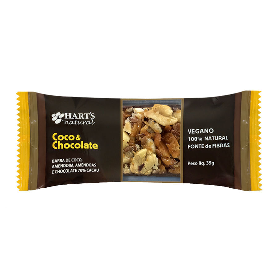Barra Nuts Coco E Chocolate Vegana Hart's Natural 35G Hart's Natural
