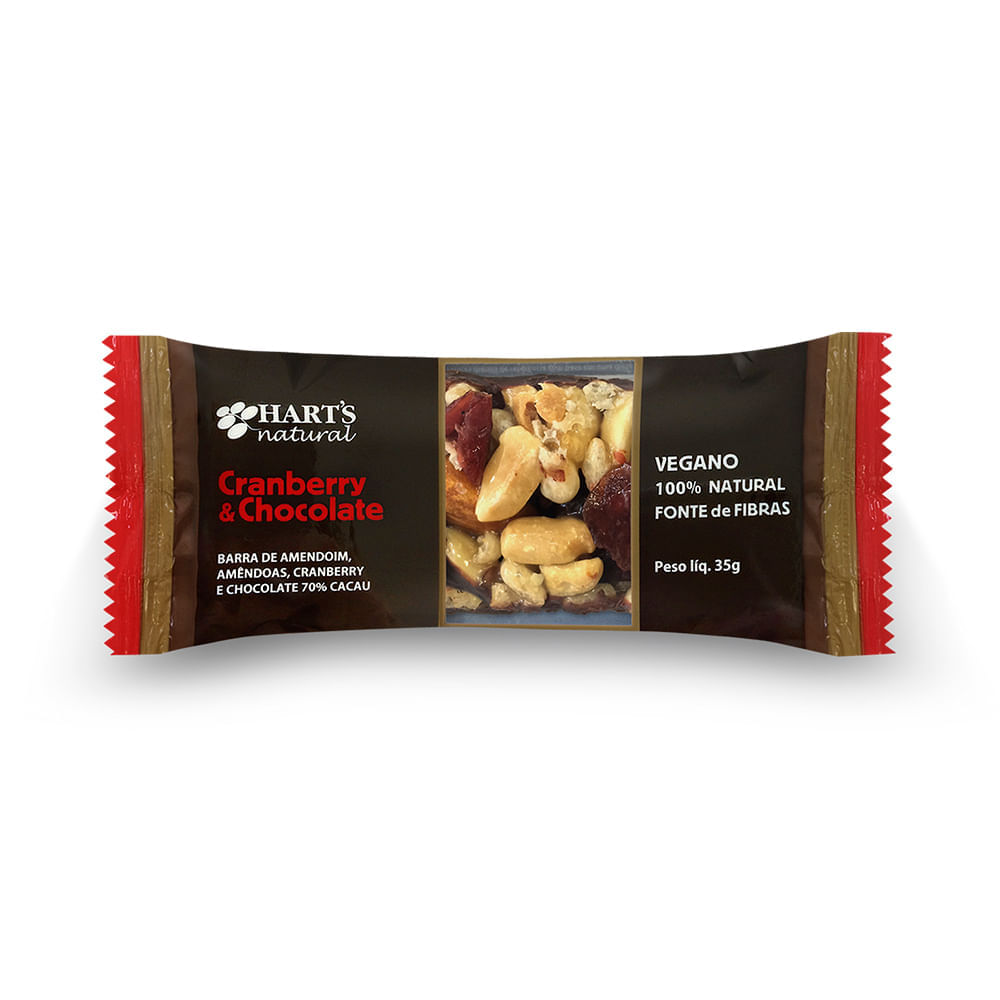 Barra Nuts Vegana De Cranberry E Chocolate Hart's Natural 35G Hart's Natural