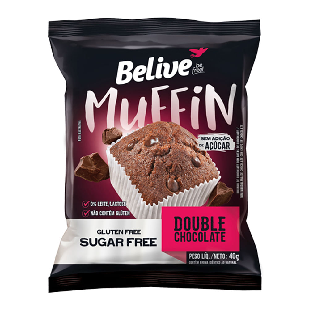 Muffin Belive Double Chocolate Zero 40G Belive