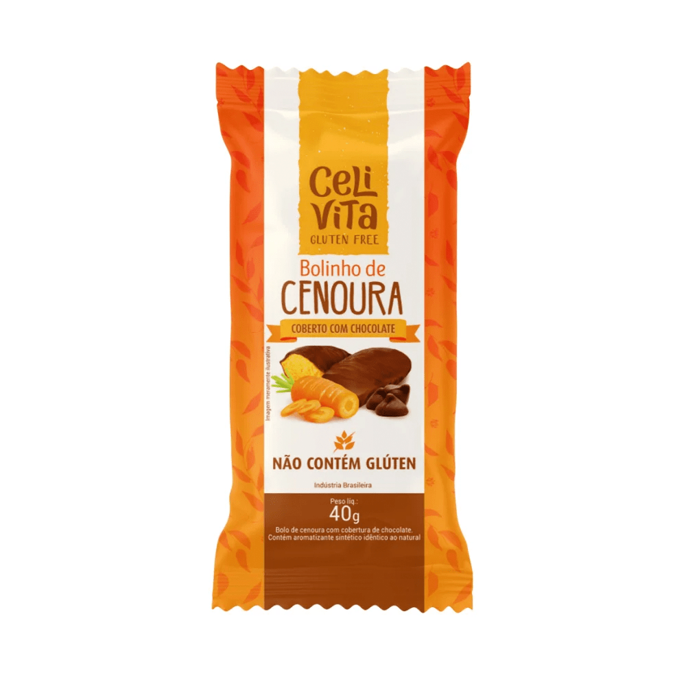 Bolinho De Cenoura Coberto Com Chocolate Celi Vita 40G