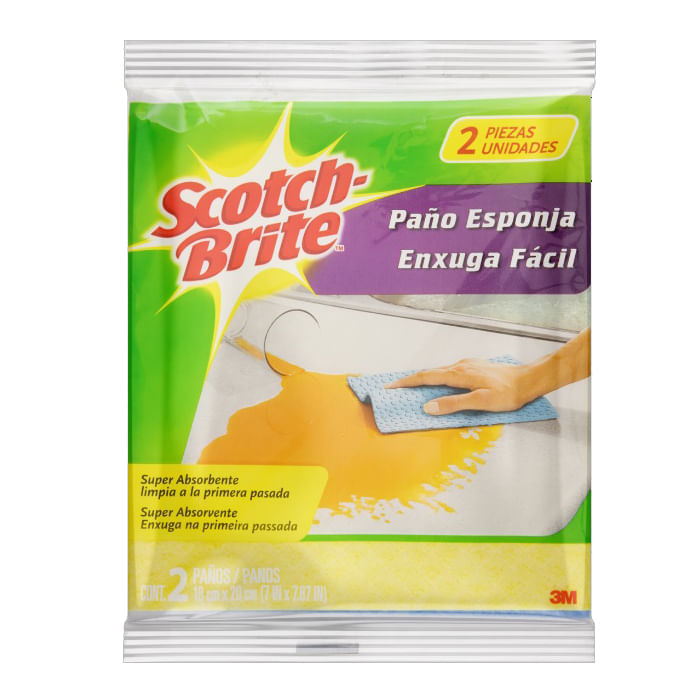 Pano Scotch Brite Enxuga Facil 2 Unidades