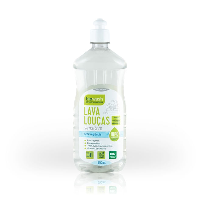 Lava Louça Sem Fragância Bio Wash 650ml Biowash