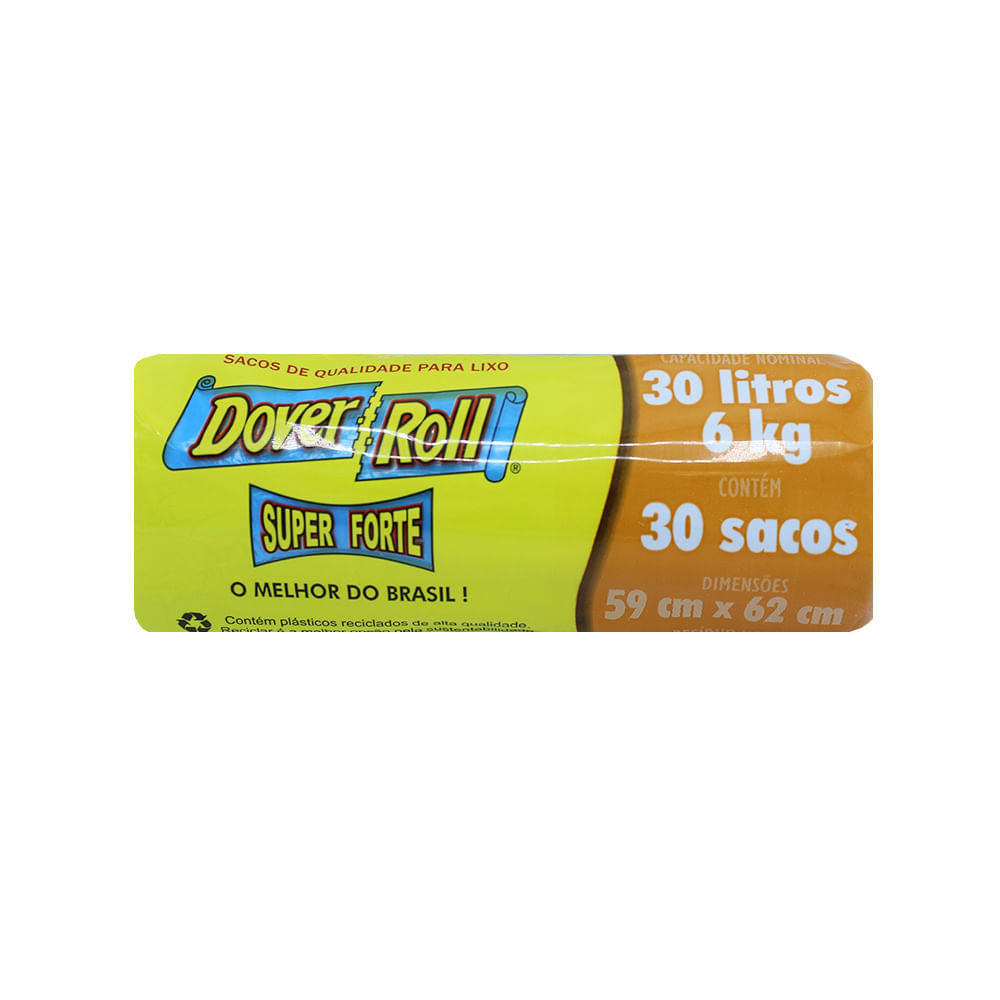 Saco De Lixo Super Forte Dover Roll 30L Dover Roll