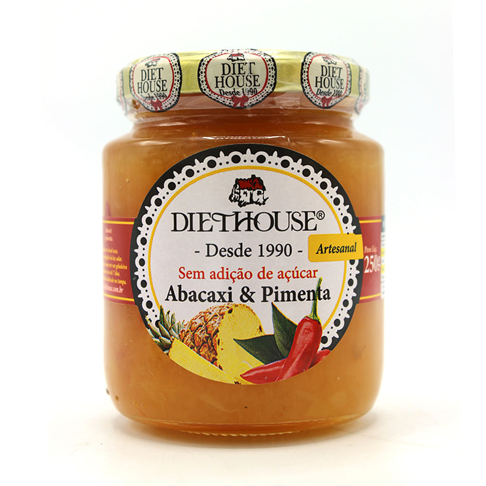 Doce De Abacaxi E Pimenta Sem Açúcar Diet House 250G Diet House