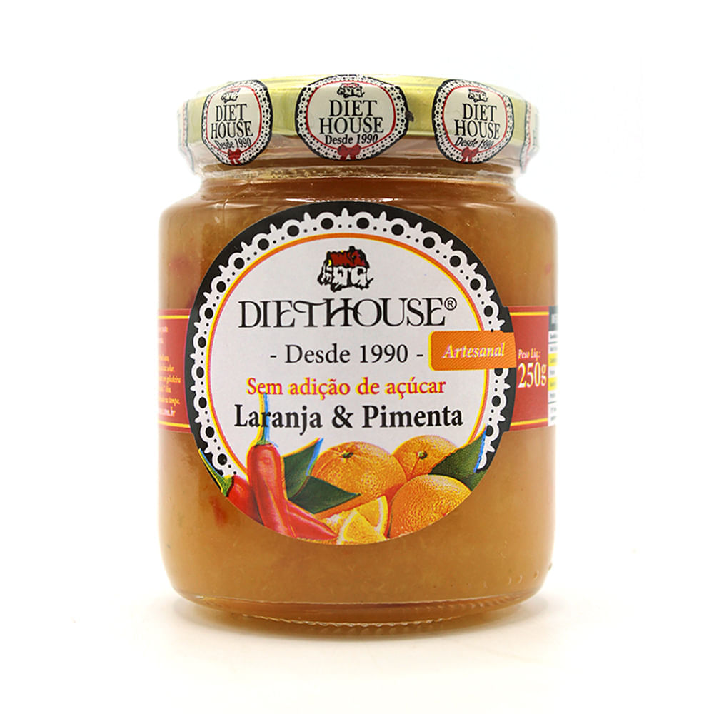 Doce De Laranja E Pimenta Sem Açúcar Diet House 250G Diet House