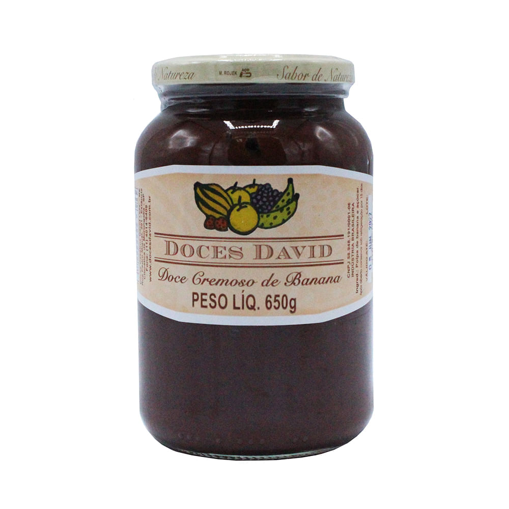 Doce De Banana Cremoso Doces David 650G