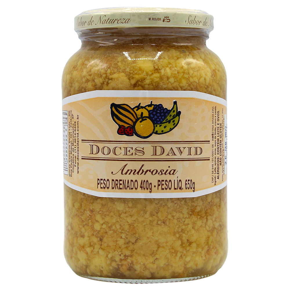Ambrosia Doces David 650G Doces David