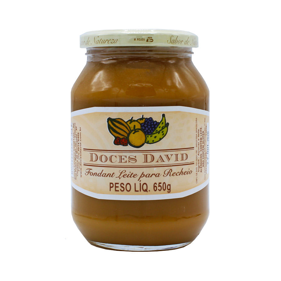 Fondant De Leite Para Recheios Doces David 650G Doces David