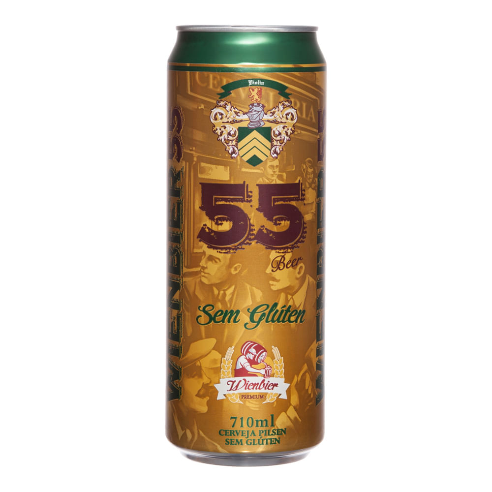 Cerveja Wienbier Sem Glúten 55 Pilsen 710ml Wienbier