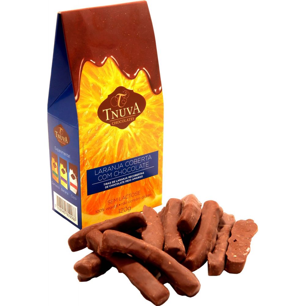 Tiras De Laranja Coberta Com Chocolate Meio Amargo Kosher Tnuva 140G Tnuva