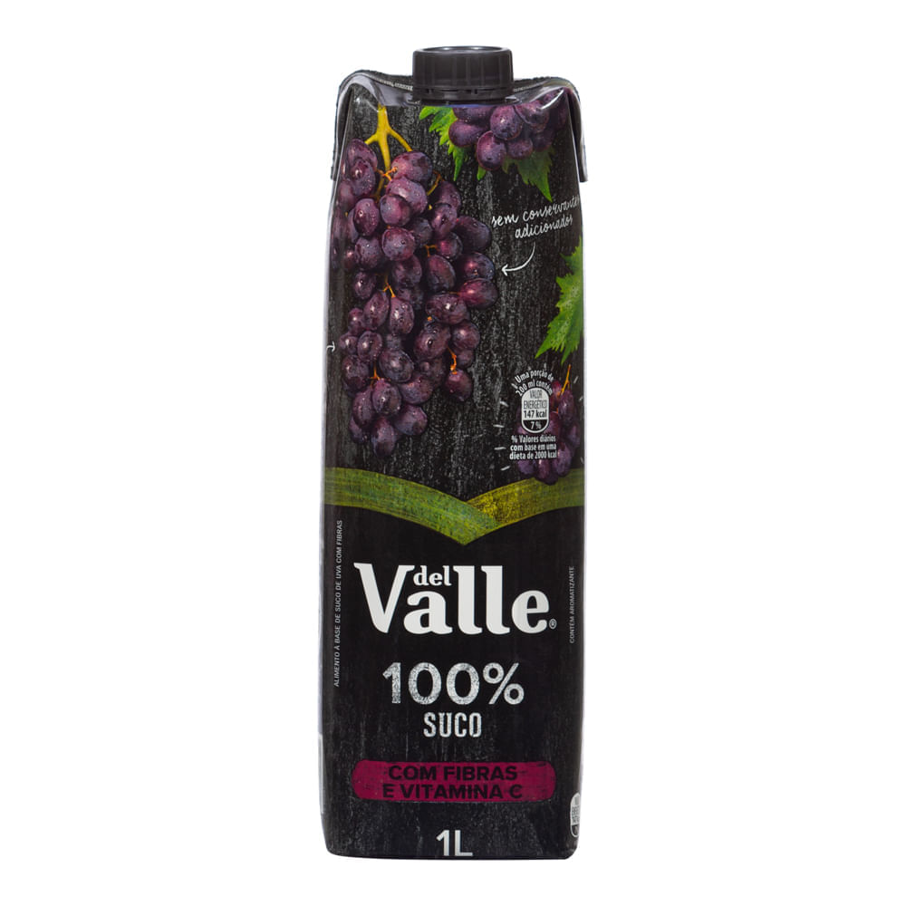 Del Valle 100% Suco Sabor Uva 1L Del Valle