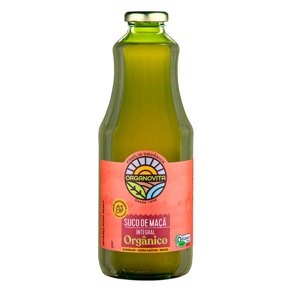 Suco De Maçã Integral Orgânico Organovita 1L Organovita