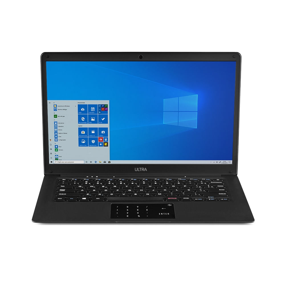 Notebook Ultra, Com Windows 10, Intel Pentium, 4Gb 120Gb Ssd + Tecla Netflix, 14.1 Pol, Preto - Ub320out [Reembalado] Ultra