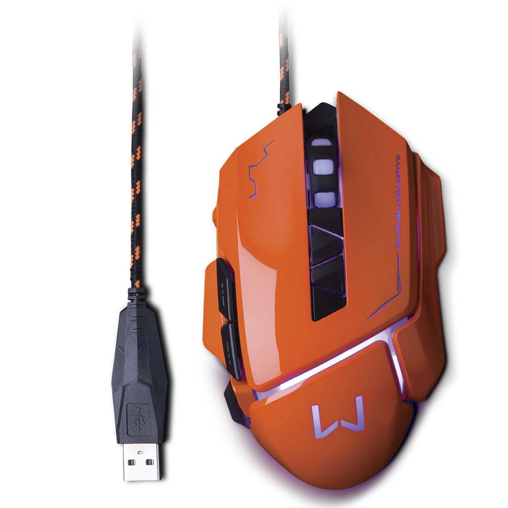 Warrior Ivor Mouse Gamer 3200Dpi Laranja - Mo263x [Reembalado] Warrior