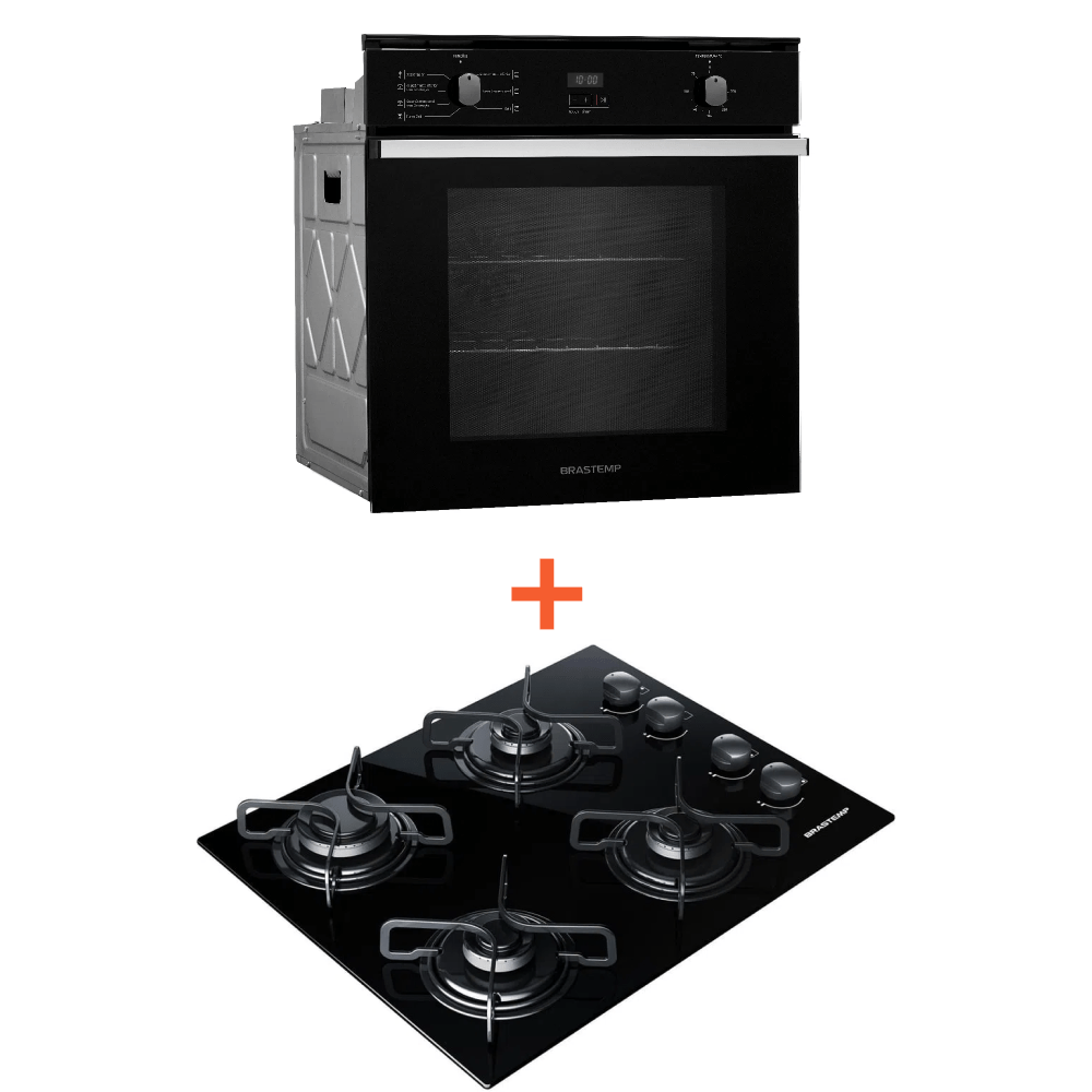 Combo Cooktop 4 Bocas Brastemp + Forno De Embutir Elétrico Brastemp (Bdd61ae + Boc84ae) Bdd6_Boc8_Cj