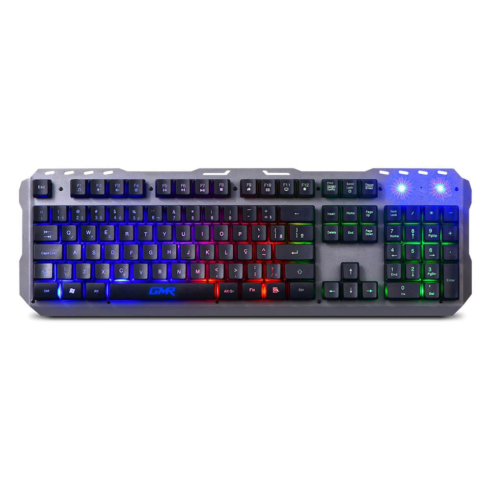 Teclado Base Metálica Led Rainbow Gk300 Multilaser - Tc260