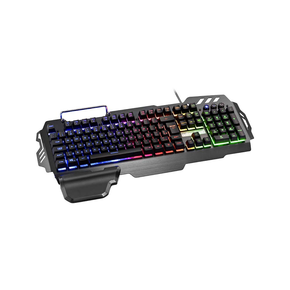 Teclado Gamer Warrior Zuberi Superfície Metal Led - Tc210x [Reembalado] Warrior