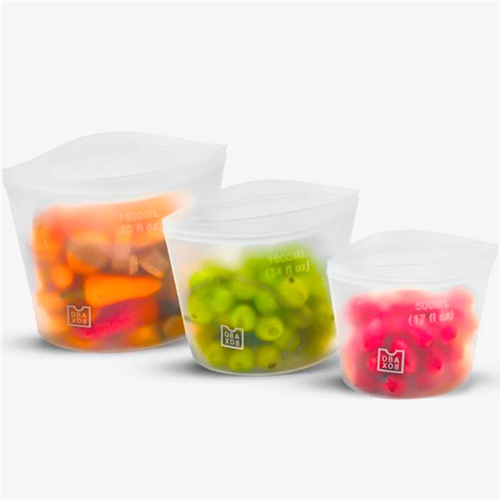 Kit Obazipkip Porta Alimentos Multiuso De Silicone Obabox - 27573 Obabox