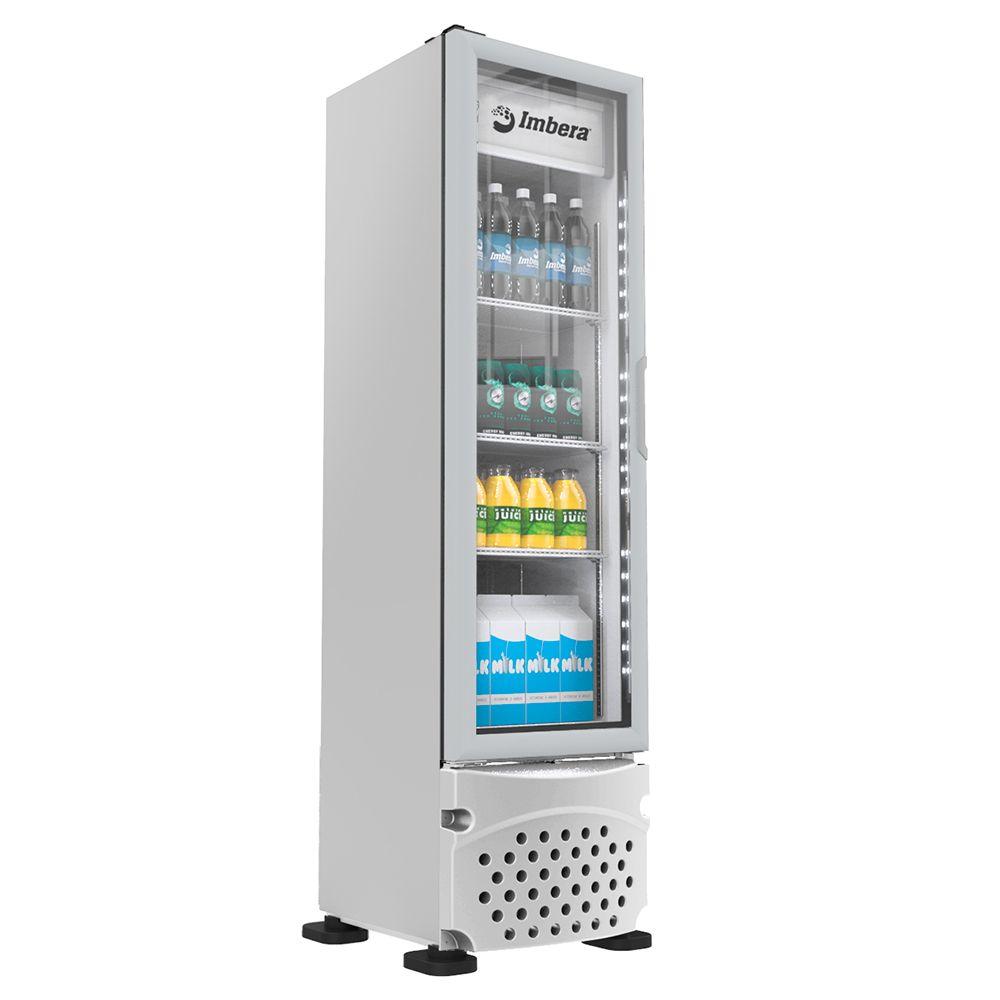 Expositor Vertical Imbera 1 Porta Vidro 229L Branco 220V Vr08