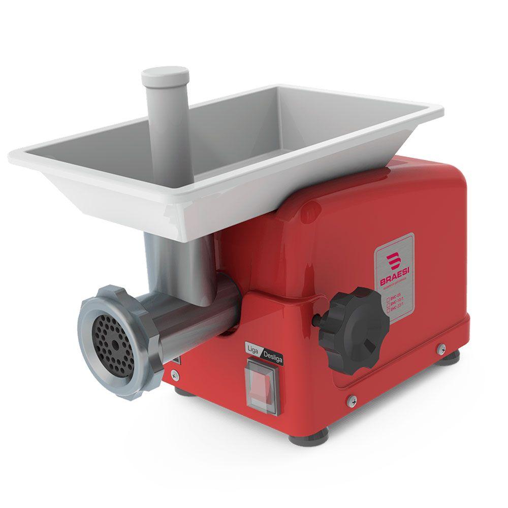 Moedor Elétrico De Carne Braesi Bocal 05 Motor 1/4 C.V. Termoformado Vermelho Bivolt Bmc-05 Bivolt