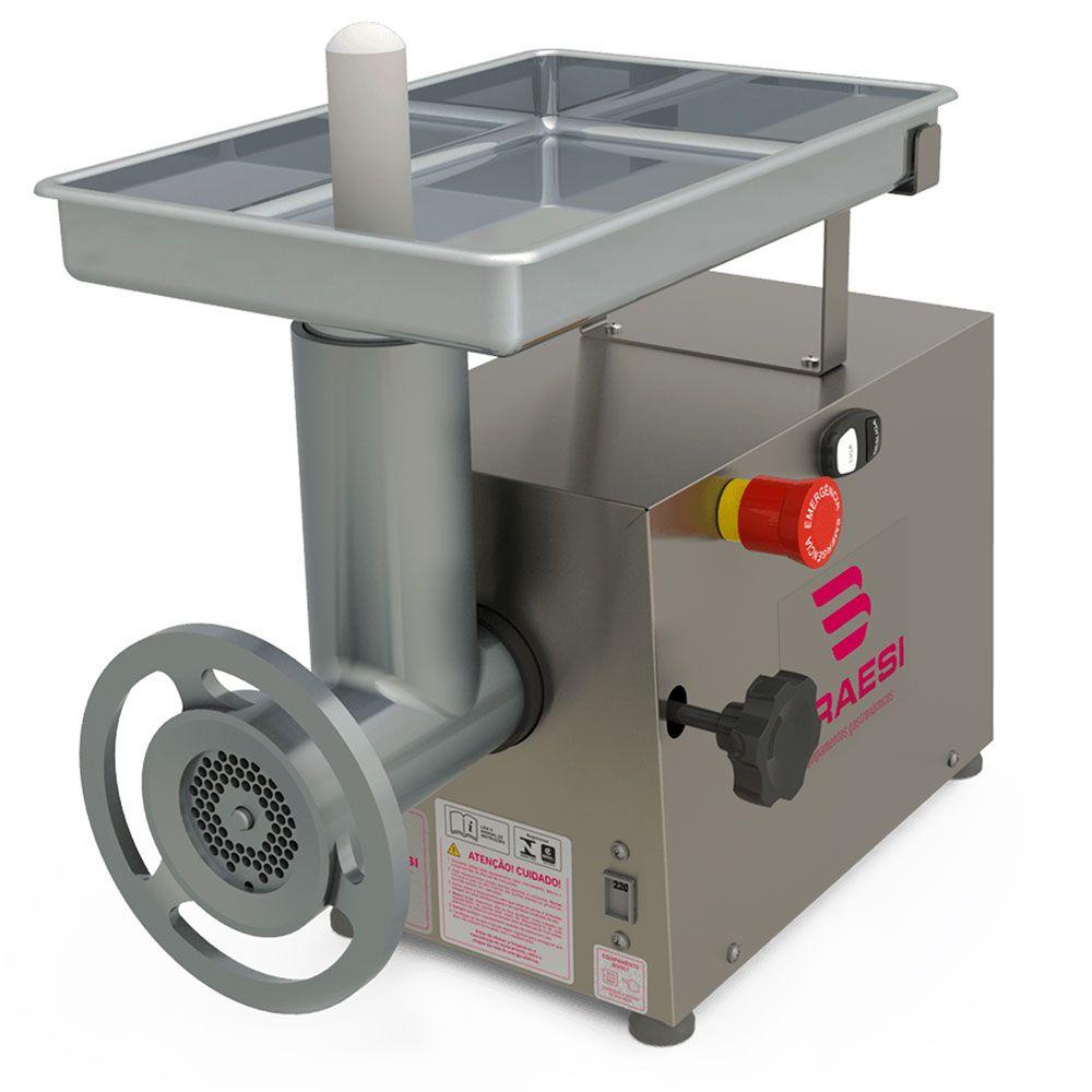 Moedor Elétrico De Carne Braesi Bocal 10 Motor 1/2 C.V. Inox Bivolt Bmc-10 Bivolt