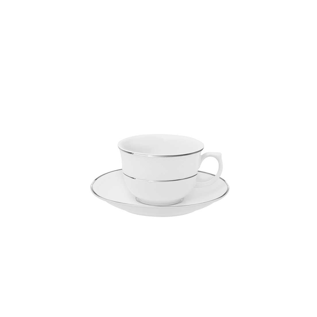 Xícara Grande 240 Ml Com Pires Flamingo Diamond Oxford