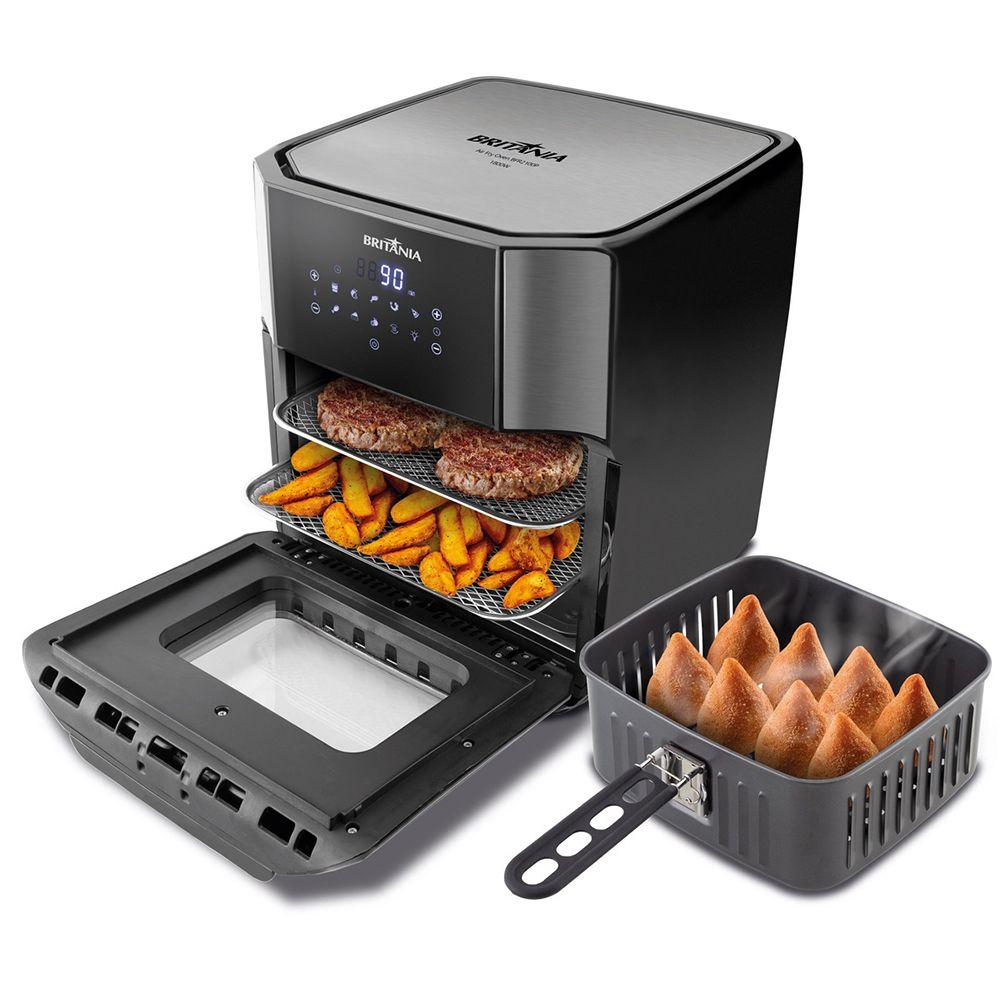 Fritadeira Elétrica Britânia Air Fry Oven 12 Litros Preto 127V Bfr2100p 063801064 Britânia