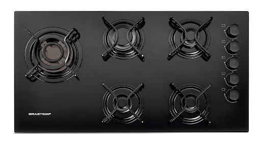 Cooktop 5 Bocas Brastemp Com Quadrichama E Acendimento Automático - Bdd85ae Bivolt