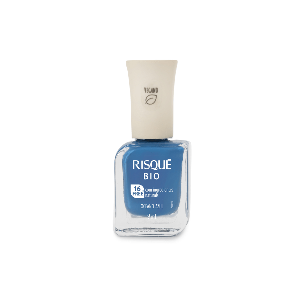 Esmalte Risqué Bio Azul Cremoso Oceano Azul 9ml