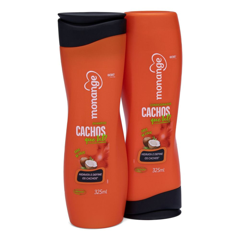 Kit Monange Shampoo E Condicionador Cachos Que Tal