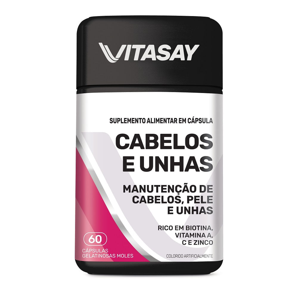 Suplemento Alimentar Vitasay Cabelos E Unhas 60 Cápsulas