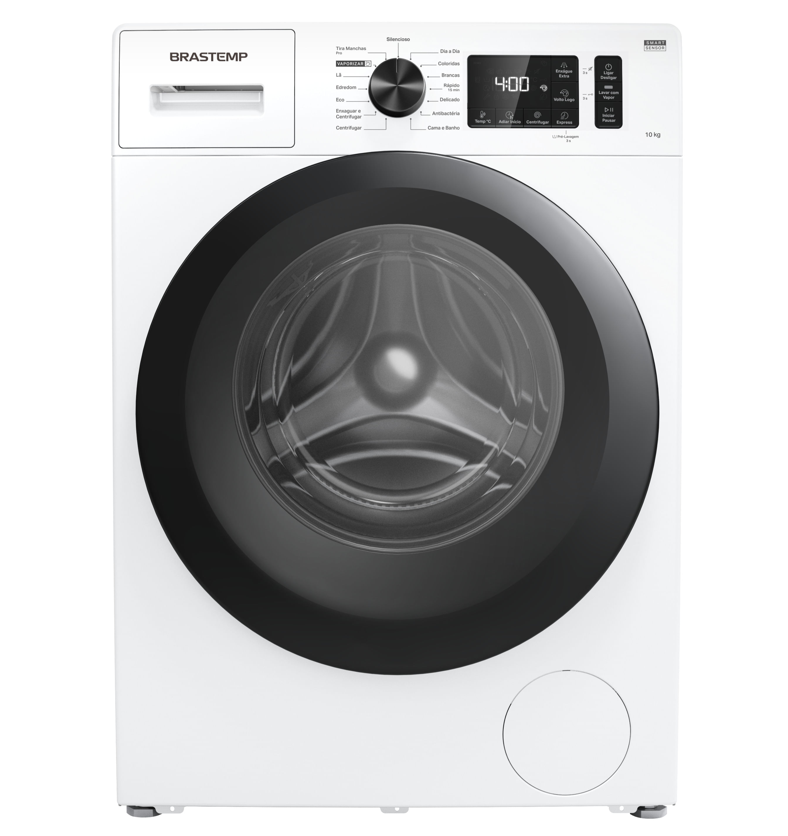 Lavadora Brastemp 10Kg Branca com Smart Sensor, Tira Manchas Pro e Motor Inverter - BNF10AB