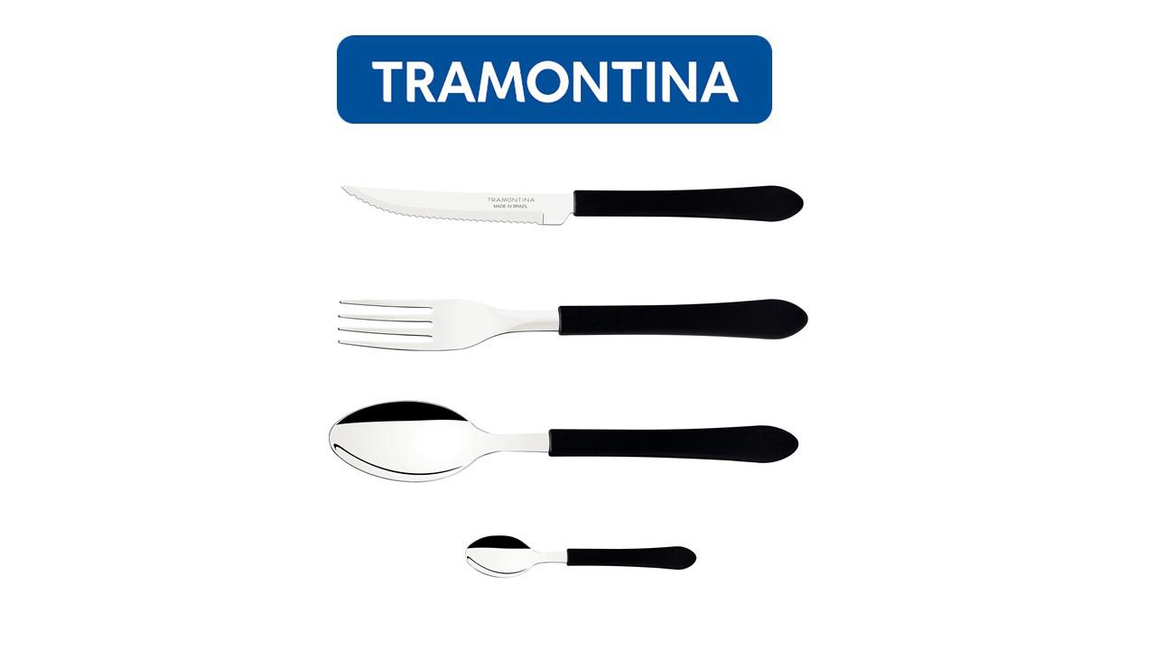 Kit Restaurante 48 Talheres Tramontina Cinza