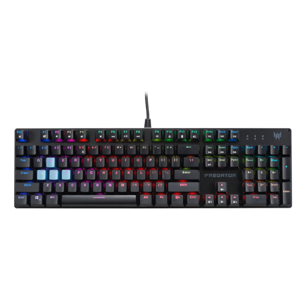 Teclado Acer Predator Gamer Pkw200 Aethon303 Iluminação Rgb Pt-Br Abnt 2