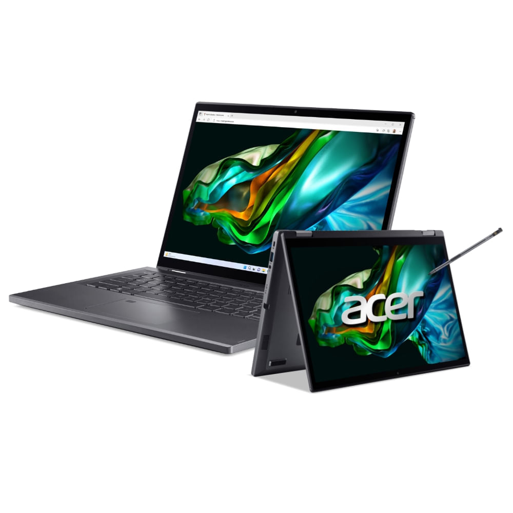 Notebook 2 Em 1 Acer Aspire 5 Spin Touch Ultrafino I5 13°Gen Windows 11 Home 8Gb 512Gb Ssd 14" Wuxga