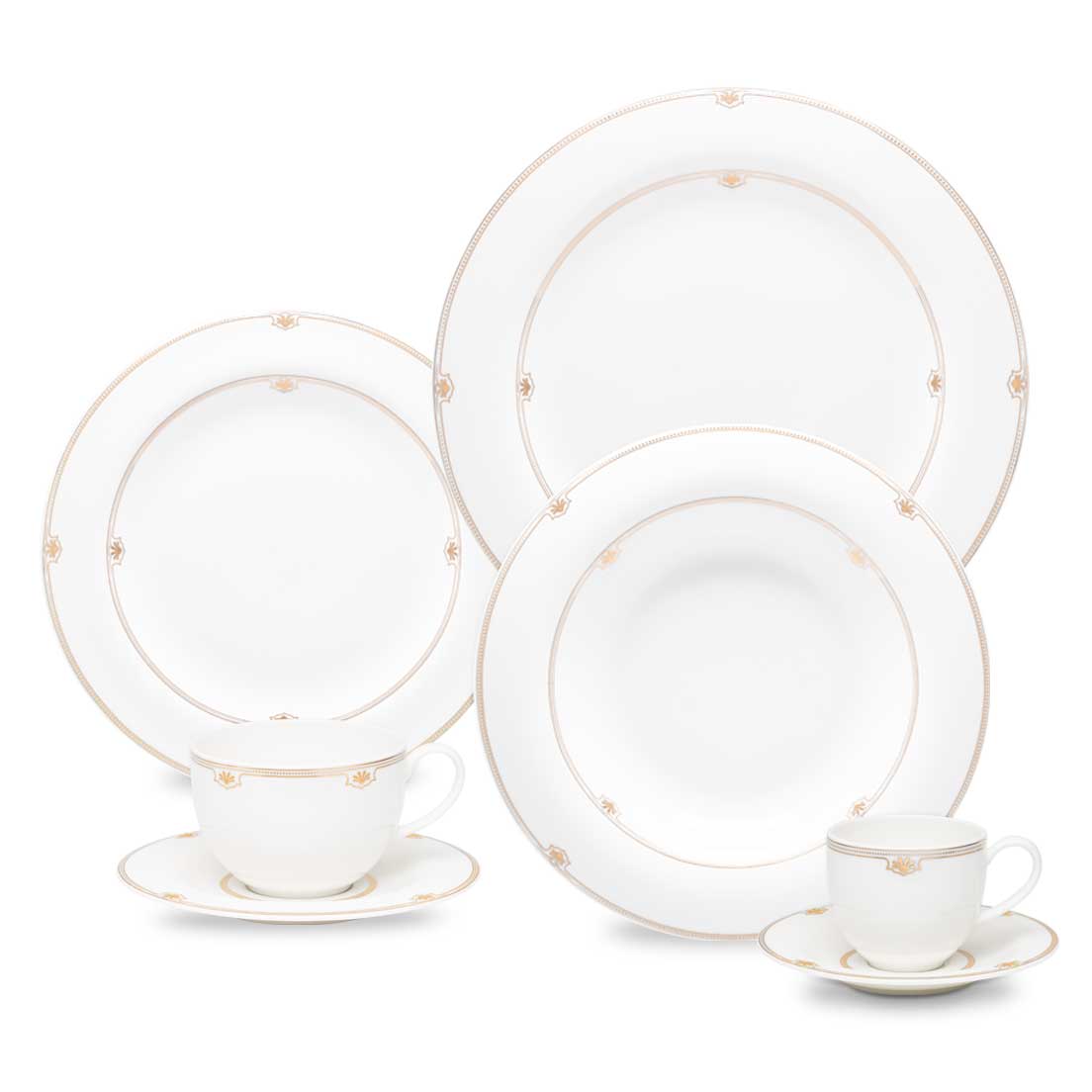 Aparelho De Jantar E Chá/Cafezinho 42Pcs Strauss Dinasty