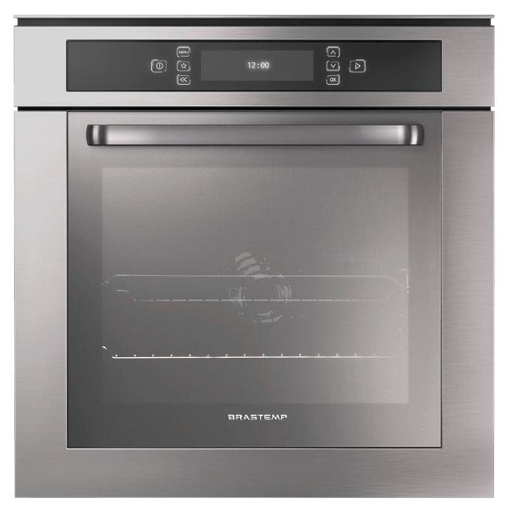 Forno De Embutir Elétrico Brastemp 67 Litros Cor Inox Com Função Ar Forçado E Painel Touch - Bo260ar 220V