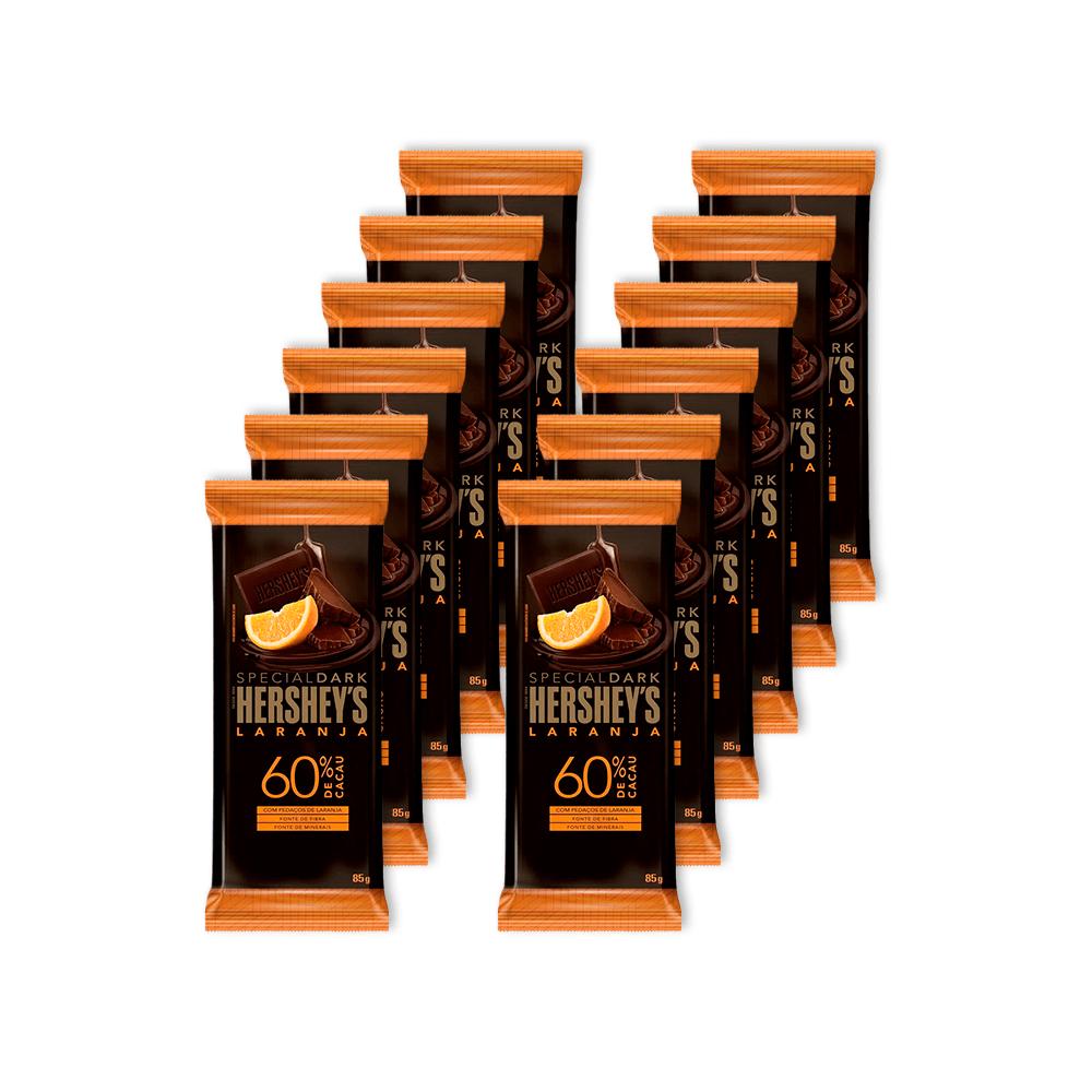 Kit 12 Un. Barras Hershey's Special Dark Laranja 85G