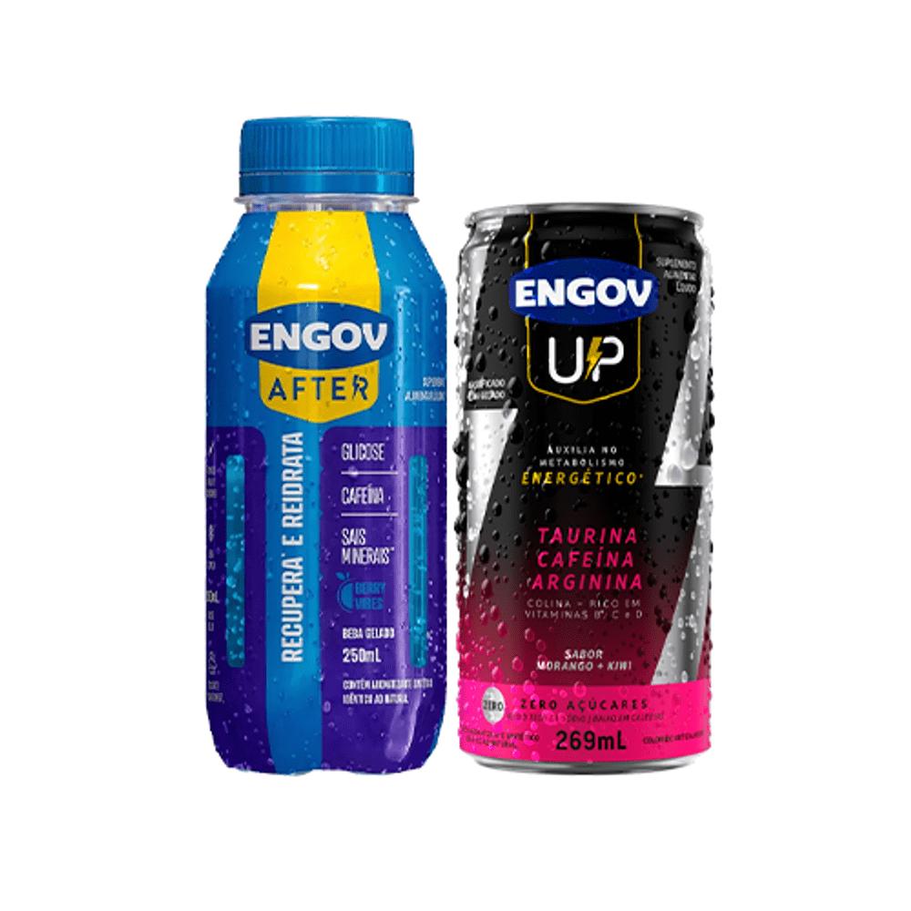 Kit Engov After Berry Vibes 250ml + Engov Up Morango E Kiwi Lata 269ml