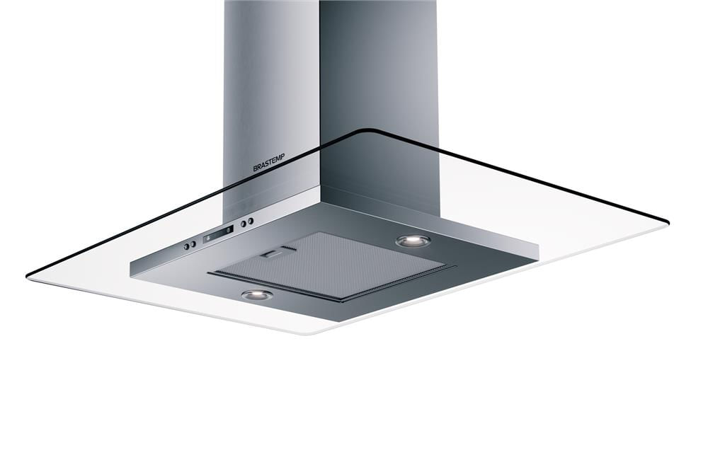 Coifa Vidro Plano Ilha Brastemp 100 Cm - Outlet - Bav10ar_Out 110V