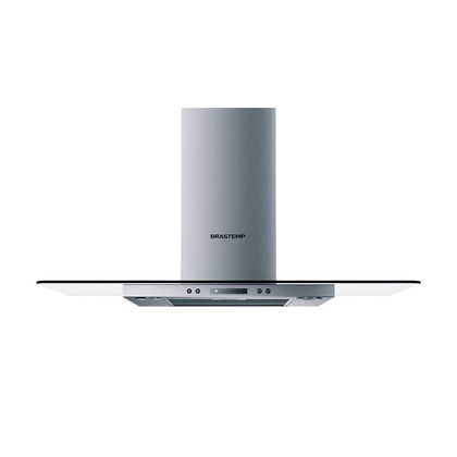 Coifa Vidro Plano Parede Brastemp 90cm Inox - BAP90AR 110V Coifa Vidro Plano Parede Brastemp 90cm Inox - BAP90AR 110V