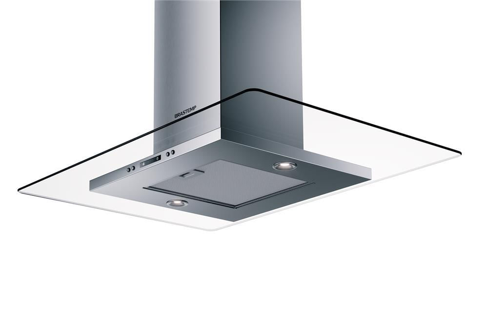 Coifa Vidro Plano Ilha Brastemp 100 Cm - Bav10ar 110V