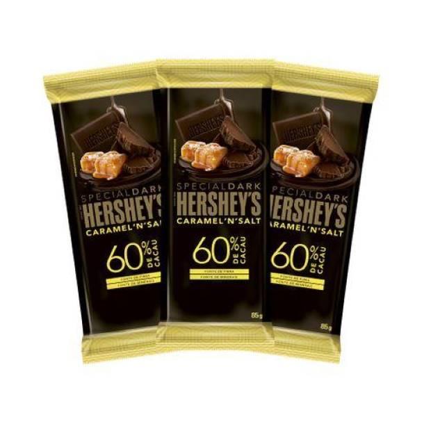 Kit 3 Barras Hershey's Special Dark Caramel'n'salt 85G