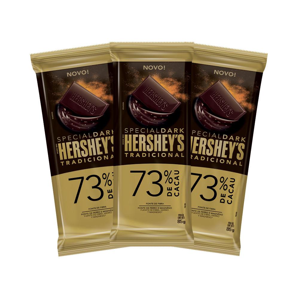 Kit 3 Un. Barras Hershey's Special Dark 73% Cacau