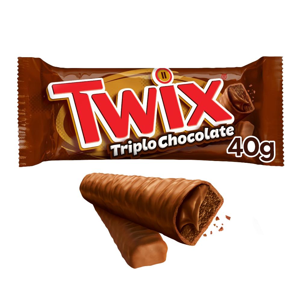 Kit Chocolate Twix Triplo Chocolate 10 Unidades De 40G
