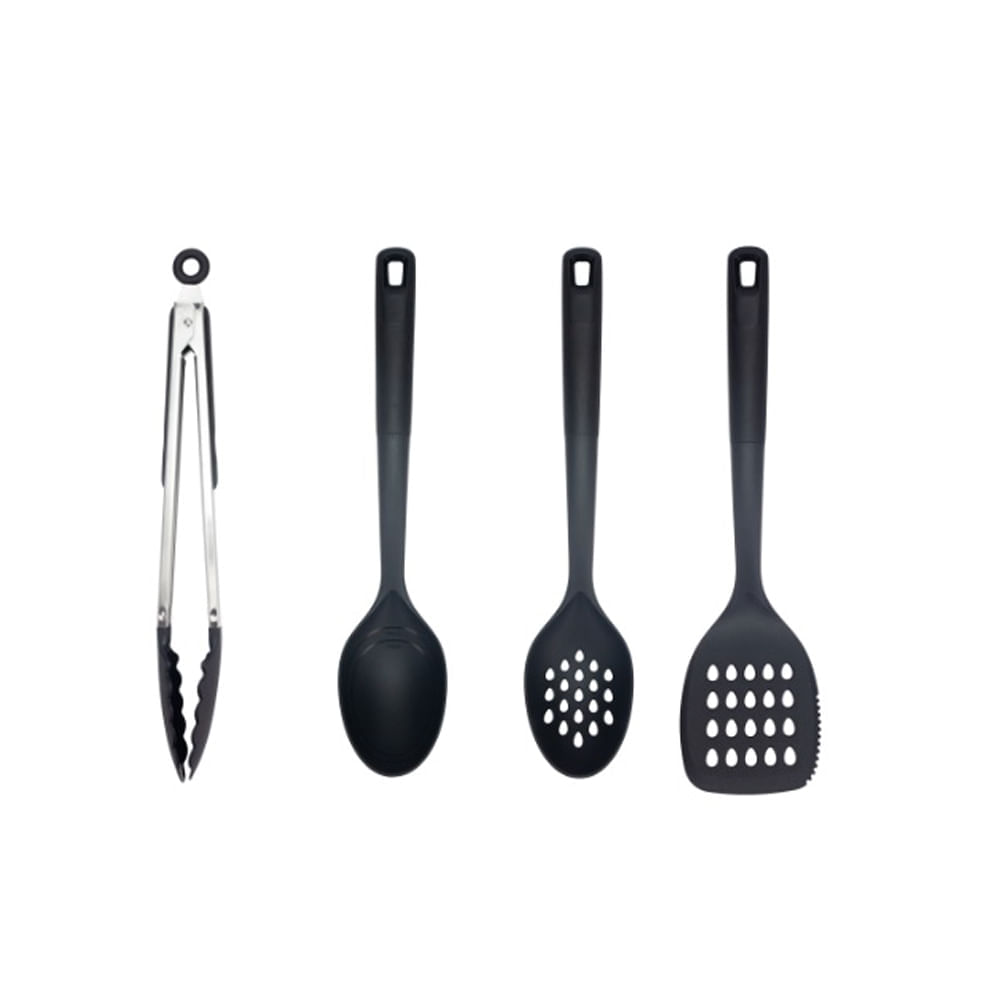 Conjunto De 4 Utensílios Kenya Preto