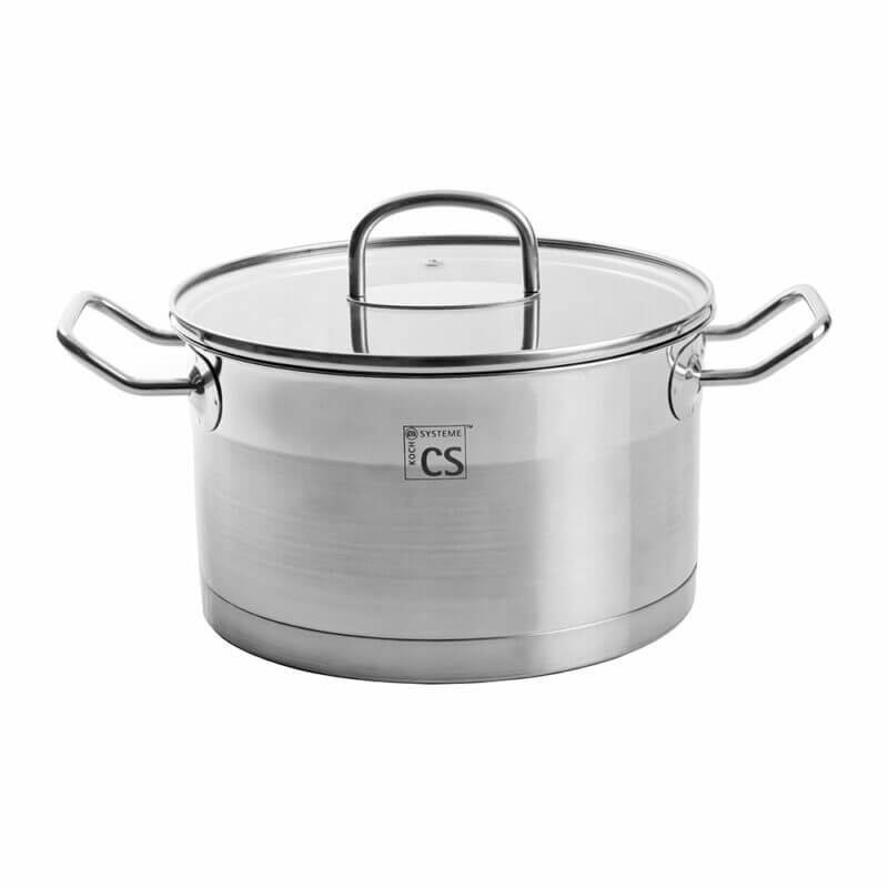 Caçarola Herten Em Aço Inox Para Indução 24cm 6 Litros Carl Schmidt Sohn