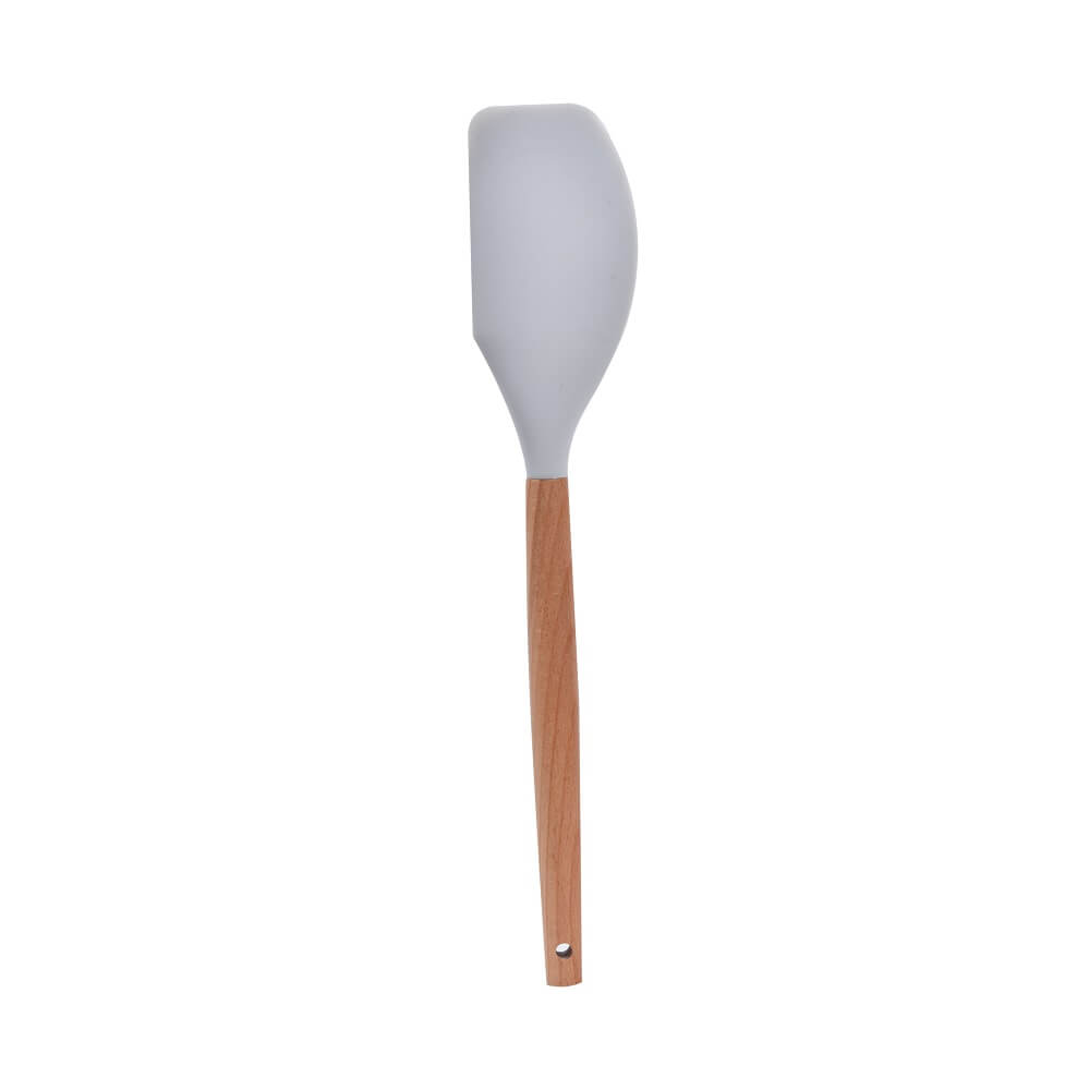 Espátula Pão Duro Silicone Com Cabo Em Madeira 32cm Kenya Cinza