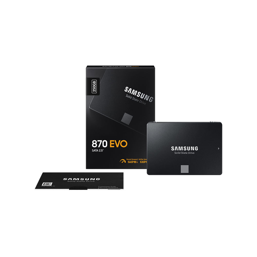 Memória Samsung Ssd 250Gb 870 Evo Sata Iii 2.5”