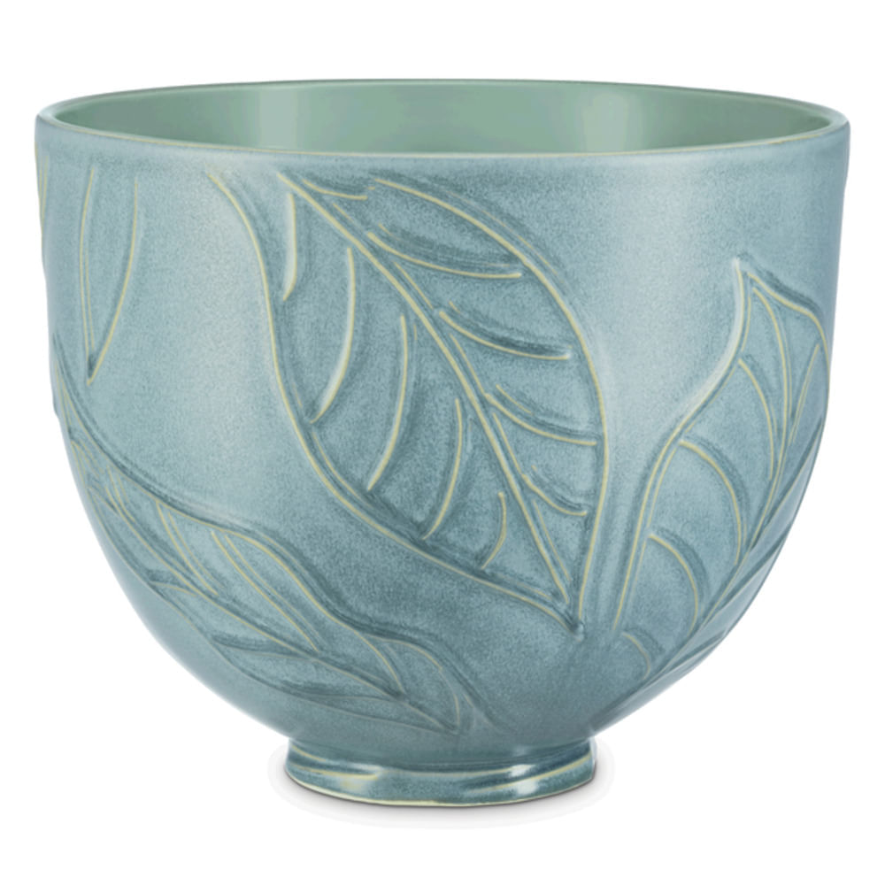 Tigela De Cerâmica Spring Leaves Para Batedeira Kitchenaid Outlet - Kiq10b4_Out Kiq10b4